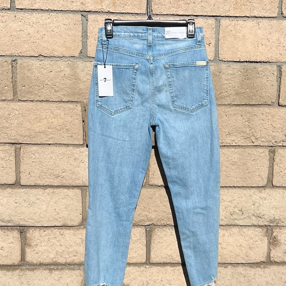 7 For All Mankind high waist cropped straight jeans - Picture 2 of 8